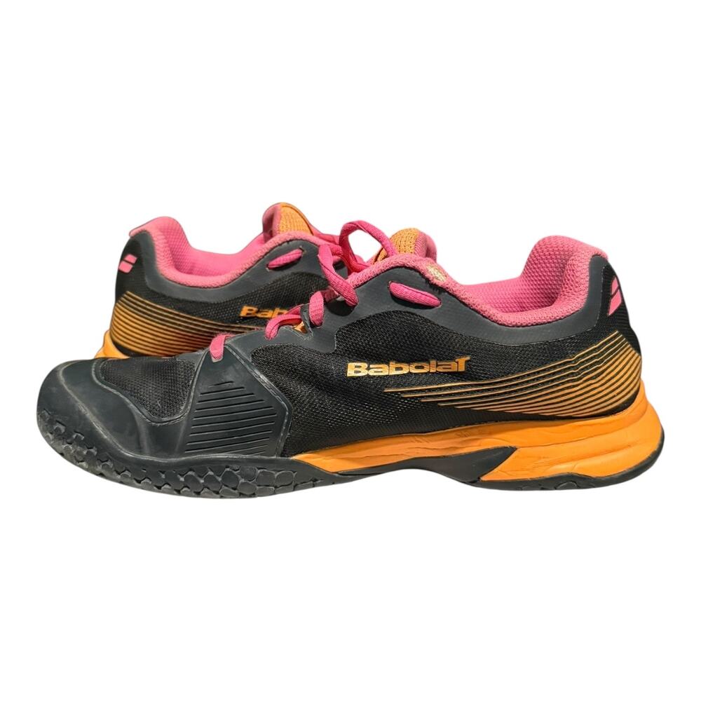 Babolat Men’s Size 6 Tennis Shoe Black Orange Sneakers Athletic Low Top Active - Picture 8 of 10